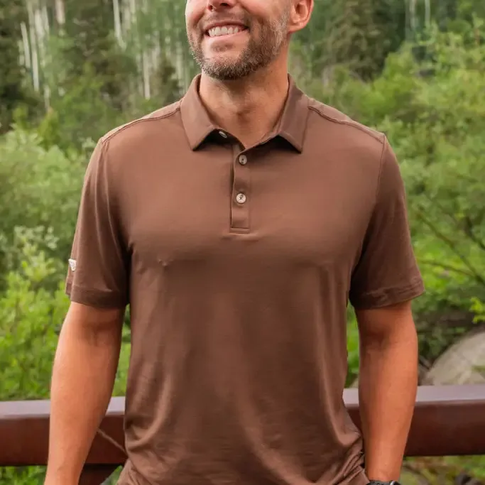Burlebo Performance Polo - Heather Brown