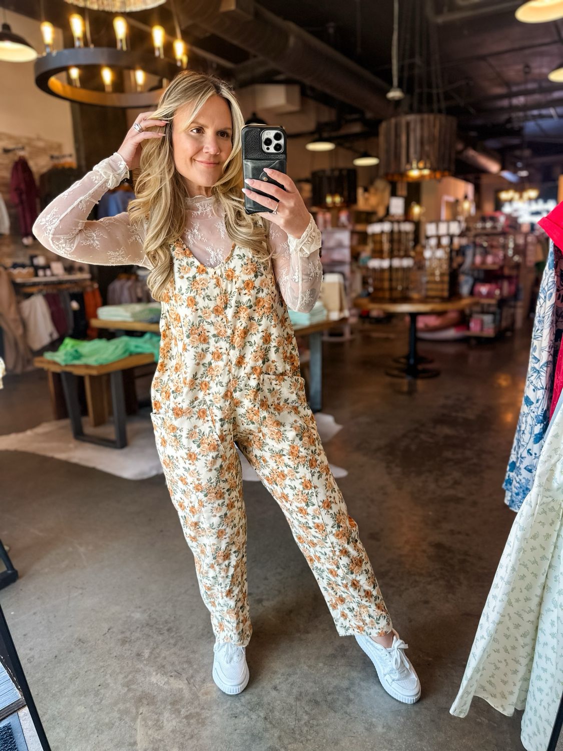 Cream Multi Color Flower Print Jumpsuit