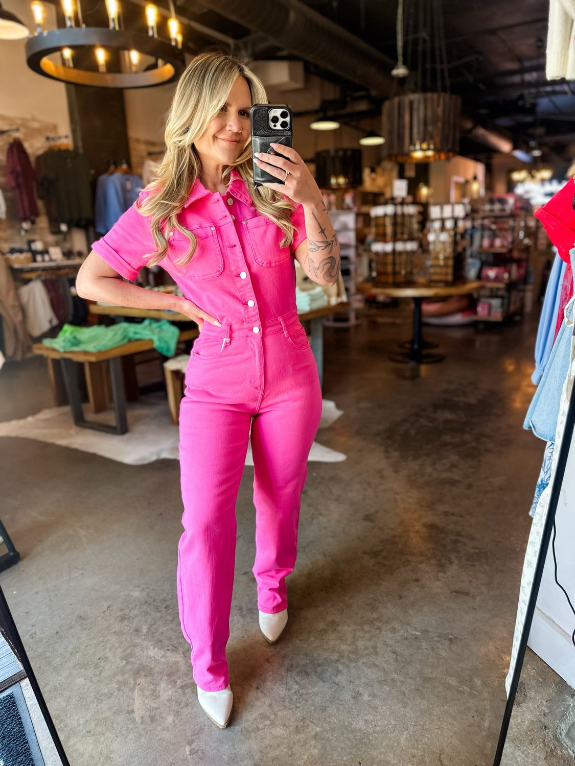 Judy Blue High Waist Hot Pink Jumpsuit