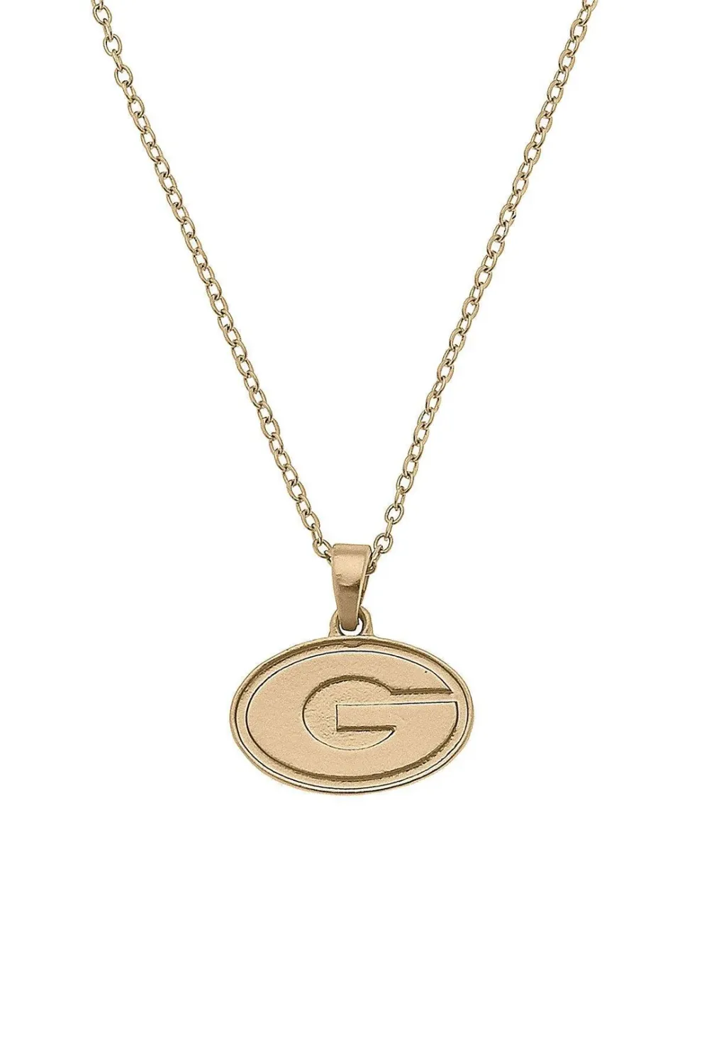 Georgia Bulldogs 24K Gold Plated Pendant Necklace