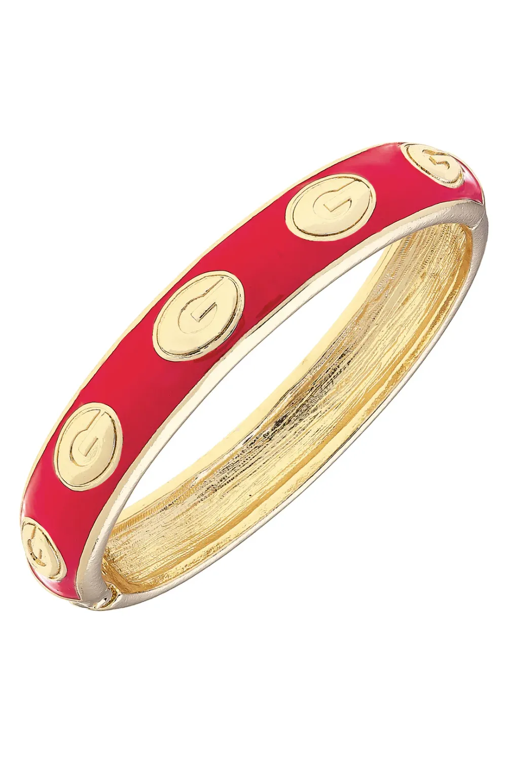 Georgia Bulldogs Sculpted Enamel Logo Hinge Bangle