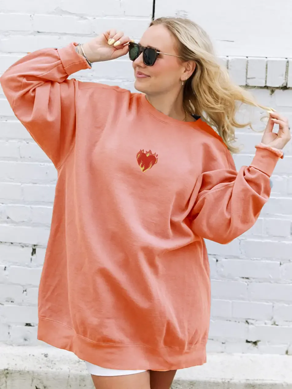 Showgirl Flame Heart Sweatshirt