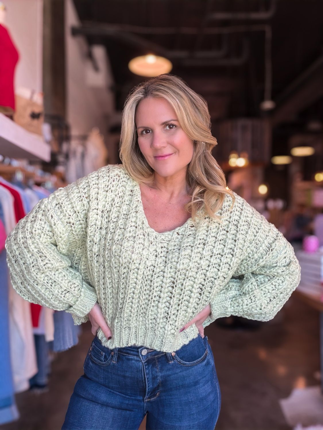 ​Pistachio Pop Knit Sweater