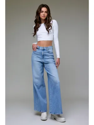 ​Laid-Back Luxe Wide Leg Jean by Hidden 💙
