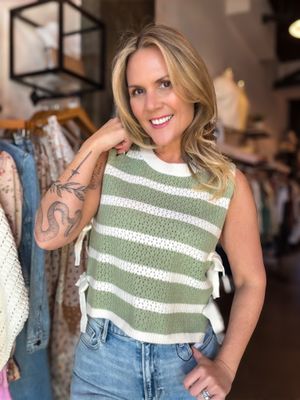 Green With Envy Knit Tank 🌿