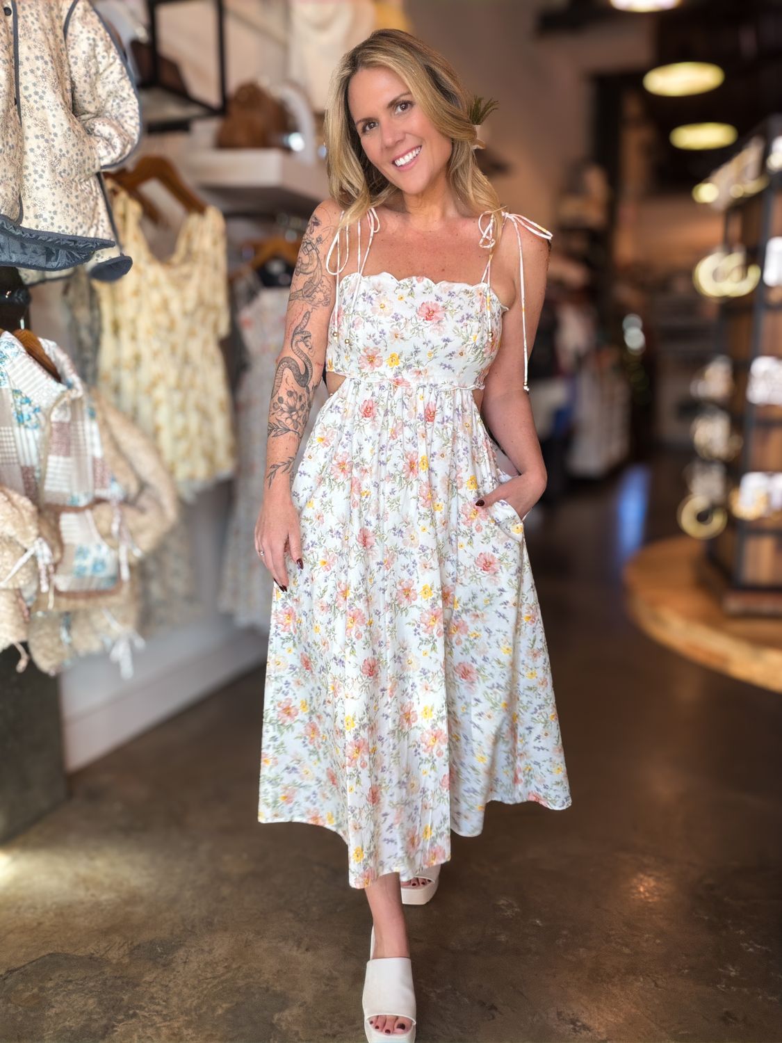 The Garden Party Smocked Midi Dress 🌸