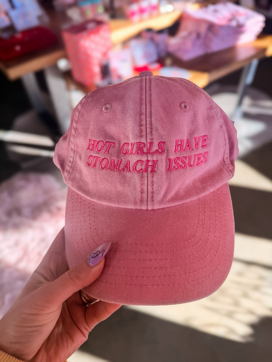 Hot Girls Have Stomach Issues Ball Cap