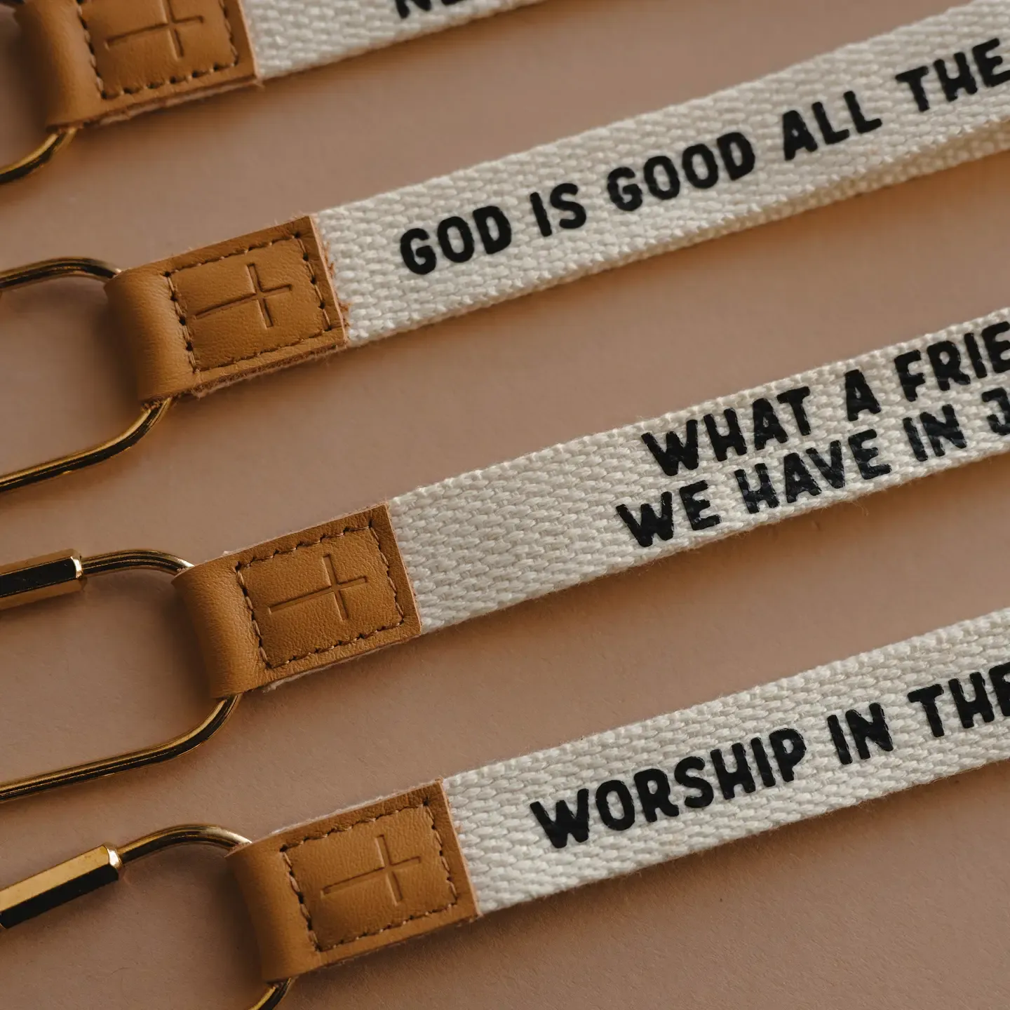 Worship In The Waiting Wristlet Keychain