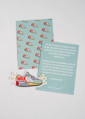 Walk in Light Sticker