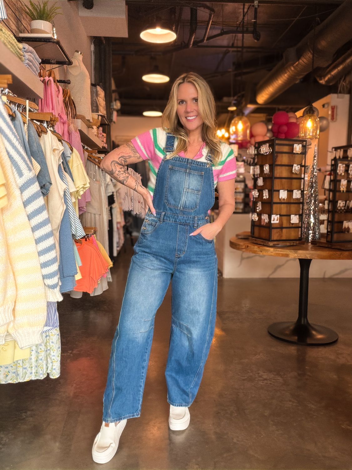 Blue Jean Baby Barrel Overalls