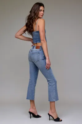 Ryan Medium Light Wash Cropped Bootcut Jeans