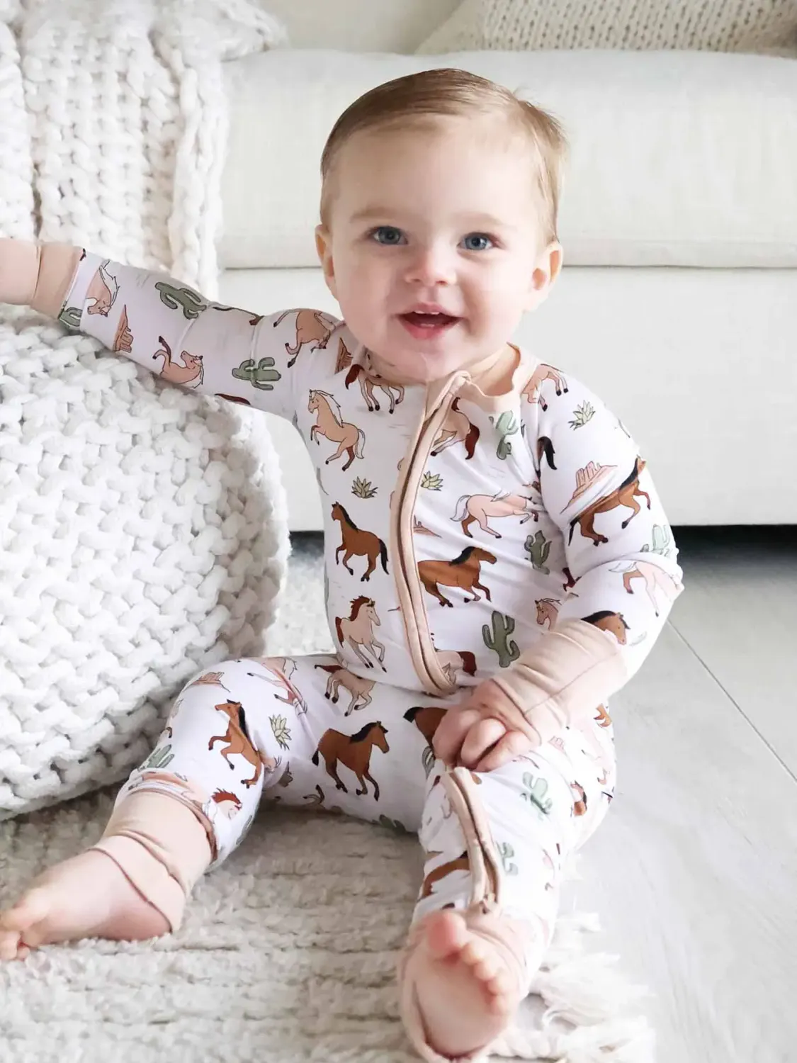 Caden Lane Pony Club Zip Romper