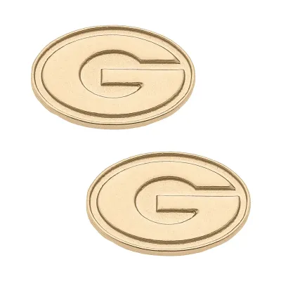 Georgia Bulldogs 24K Gold Plated Stud Earrings