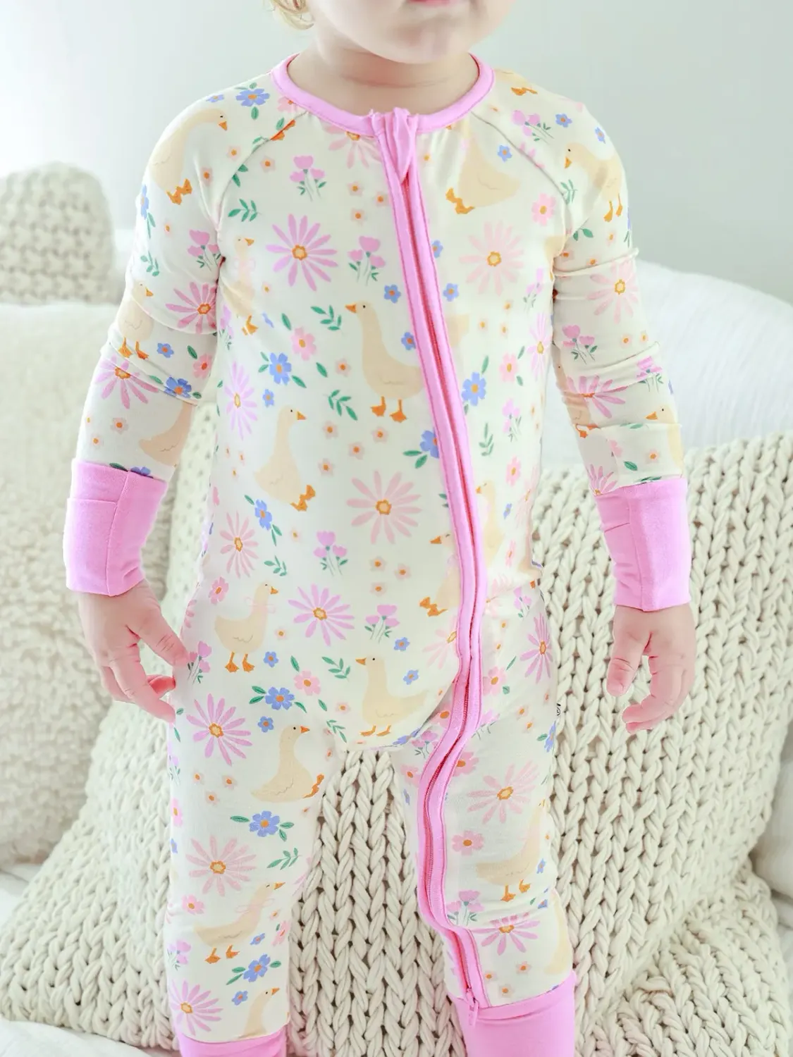 Caden Lane Zip Romper Loosey Goose