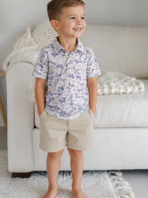 Caden Lane Short Sleeve Polo Camo Cutie