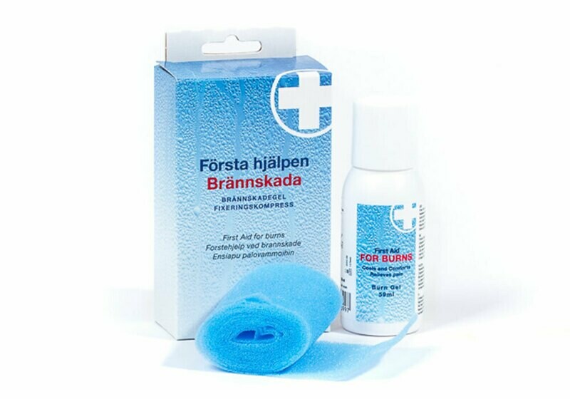 Brännskadegel, flaska 59ml gel m fixérkompress