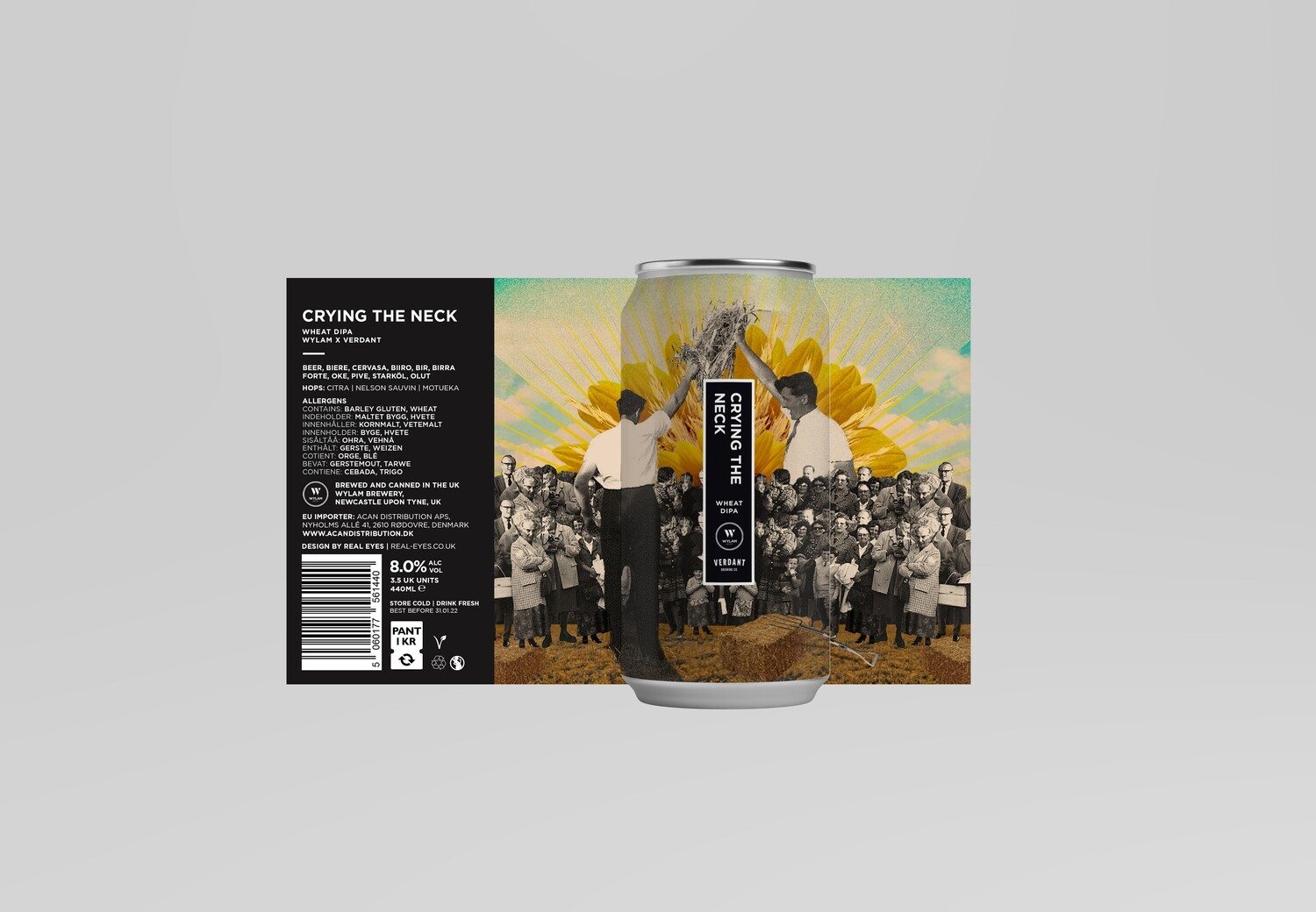 Crying The Neck | Wheat DIPA (Verdant Brew Co. Collab.) | ABV 8.0% | 1 x 440ml Can