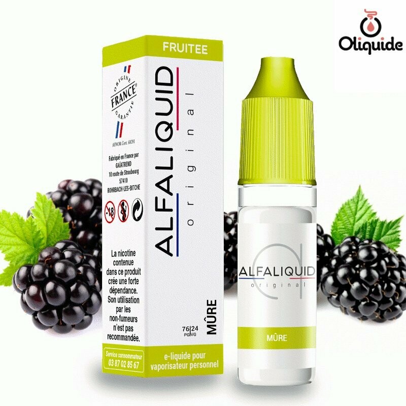 e-liquide saveur-fruitée 10ml MÛRE - Alfaliquid