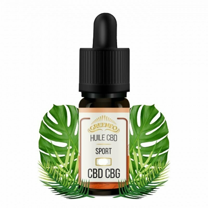 Huile CBD Sport 10% 10ml - Greeneo - vente Uniquement en magasin