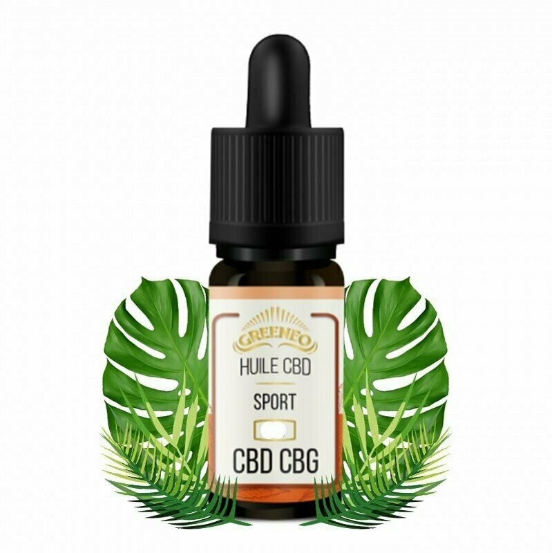 Huile CBD Sport 10% 10ml - Greeneo - vente Uniquement en magasin