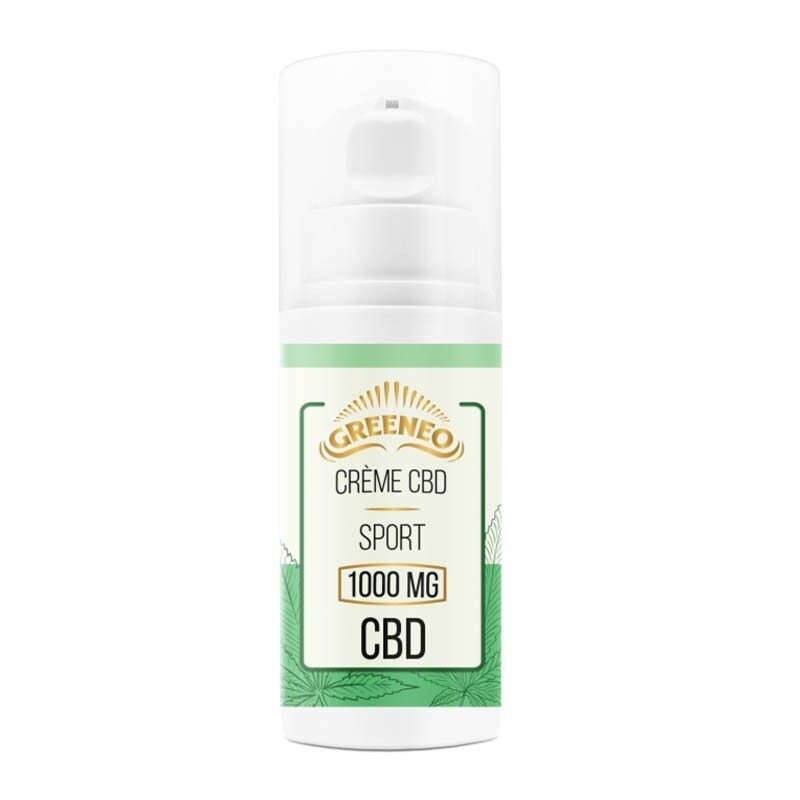 Crème CBD Sport 1000 mg - 100ml Greeneo - vente uniquement en magasin