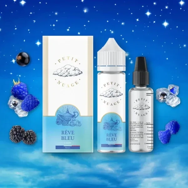 Flacon saveur fruité 60ml - Rêve bleu - Petit nuage - Roykin
