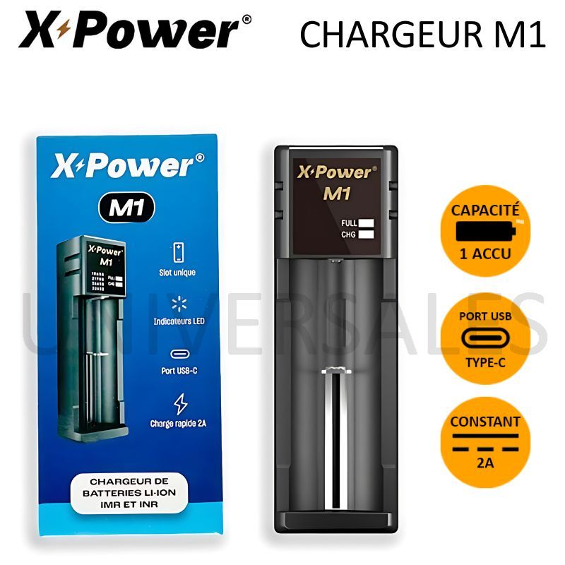 Chargeur simple Accu - Xpower M1