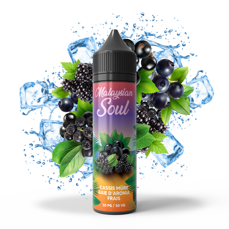 Flacon saveur- Fruitée frais Malaysian Soul Cassis mûre baie d'aronia 50 ml - bobble