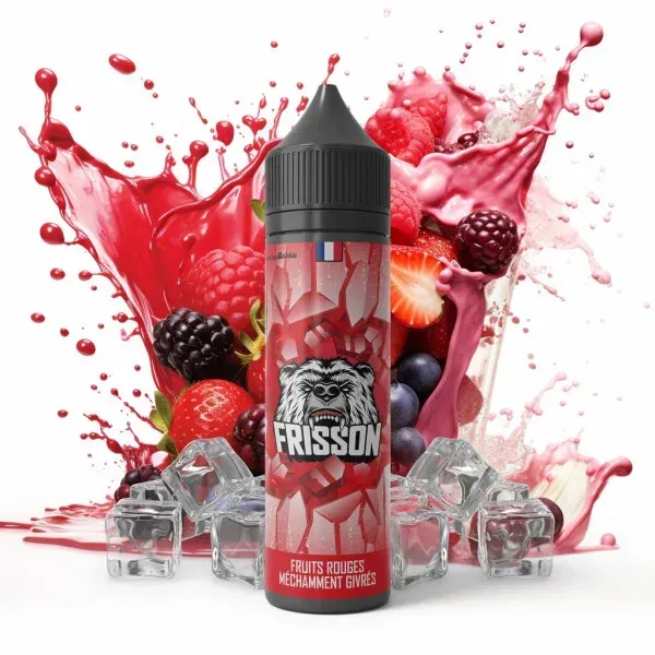 Flacon saveur fruité frais 50ml - FRISSON FRUITS  ROUGES - Bobble