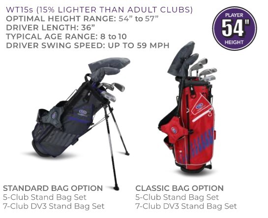 U.S. Kids Golf Ultralight 57 Stand Bag 5-Club Set