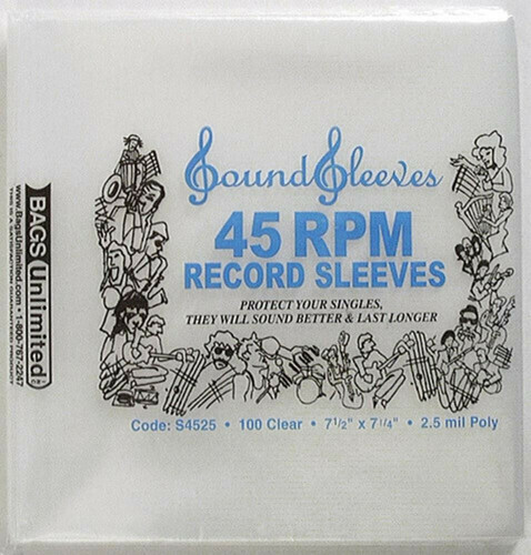 45 RPM Plastic Outer Sleeves 7&quot; (100 Ct.) S4525