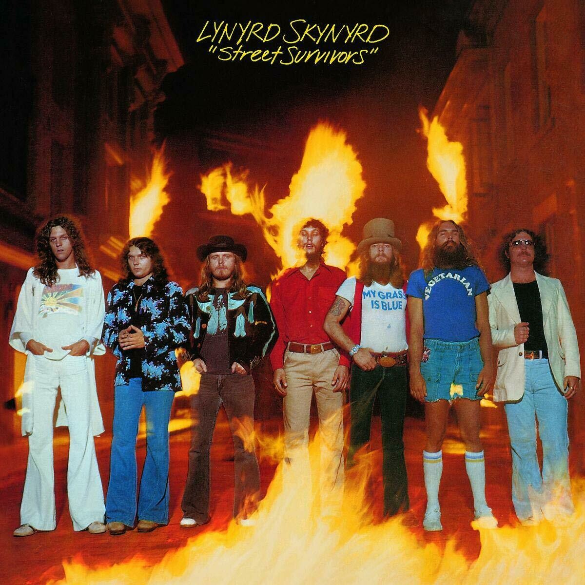 Lynyrd Skynyrd &quot;Street Survivors&quot; EX+ 1977 *fire cover* {w/inserts!}