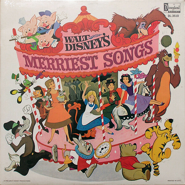 Walt Disney "...Merriest Songs" EX+ 1968