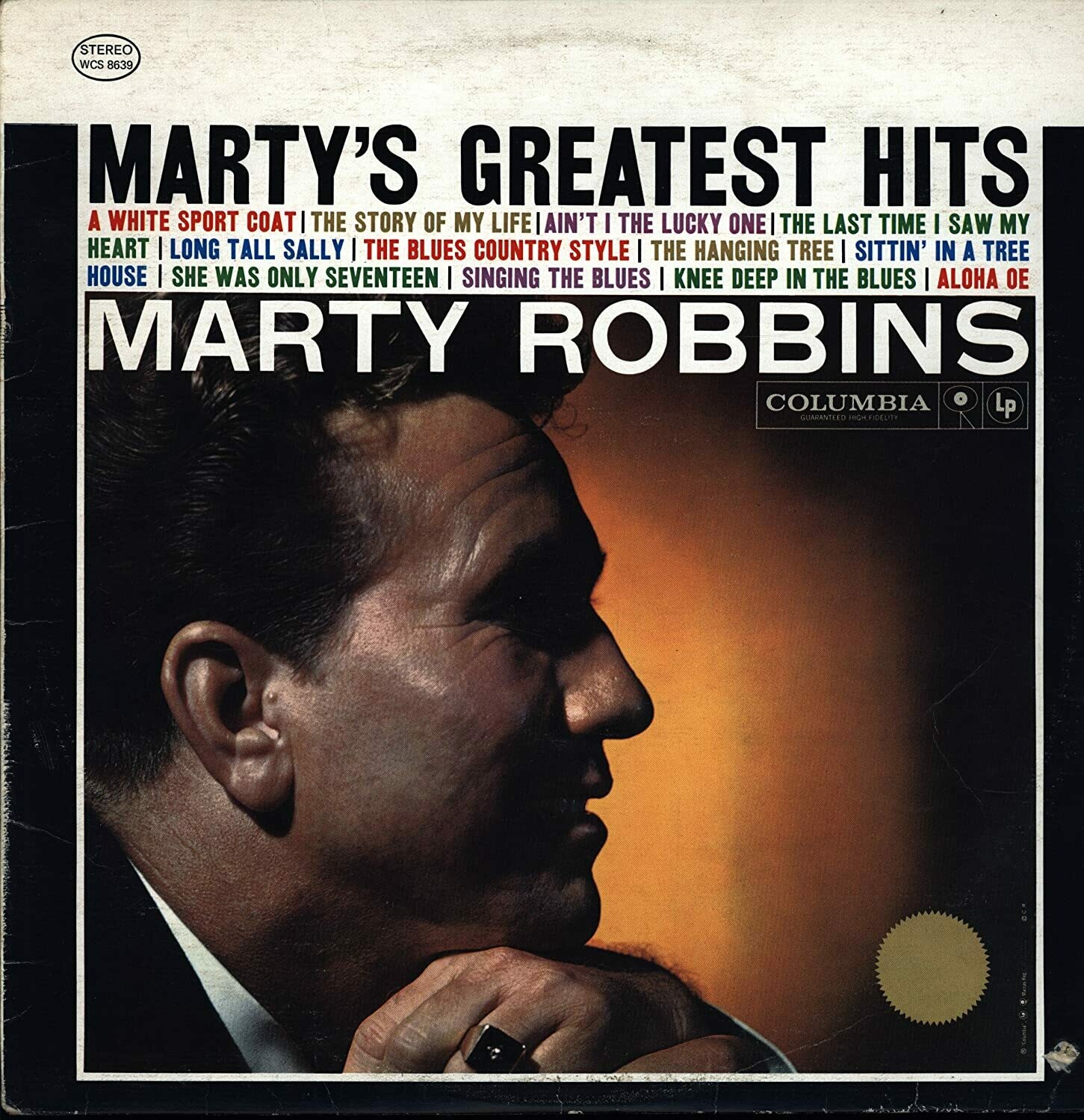 Marty Robbins &quot;Marty&#39;s Greatest Hits&quot; VG+ 1962/re.1967