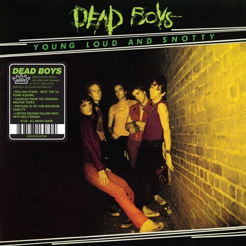 Dead Boys &quot;Young Loud And Snotty&quot; *cLeAr w/ ReD Hi-MeLt ViNyL!*