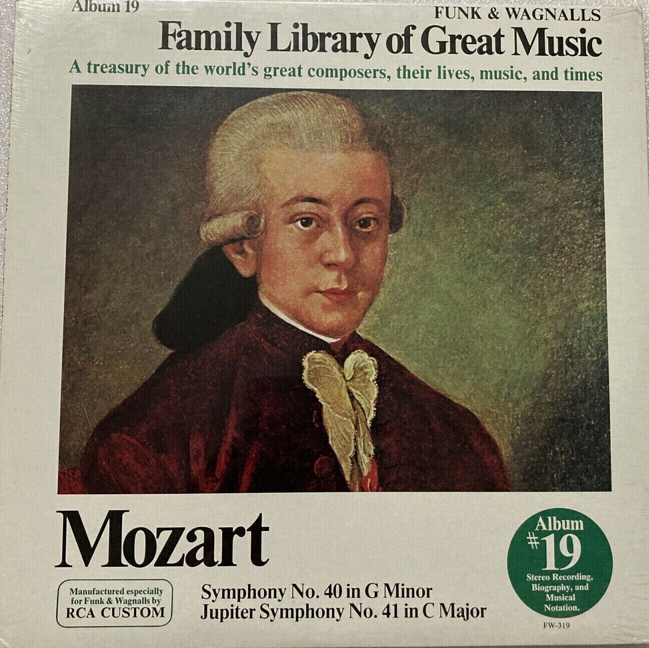 Mozart &quot;Funk &amp; Wagnalls Family Library...&quot; NM- 1976 