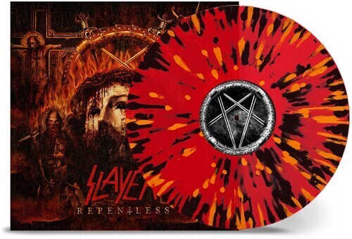 Slayer "Repentless" *Transparent Red w/ Orange/Black Splatter*