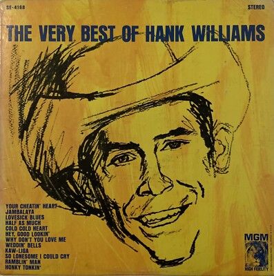 Hank Williams "The Very Best Of..." VG 1963 *MONO*