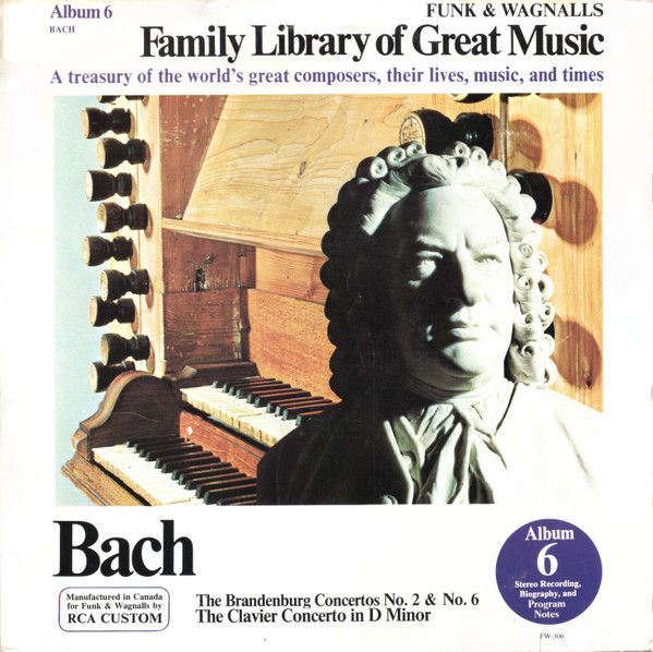 Bach "Family Library Of Great Music" NM- 1976