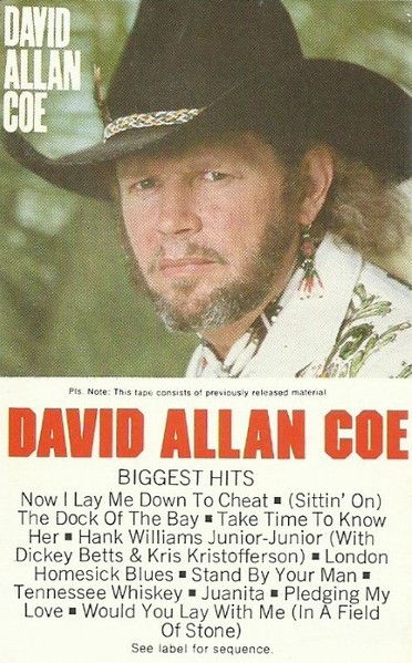 David Allan Coe "Biggest Hits" *TAPE* 1980