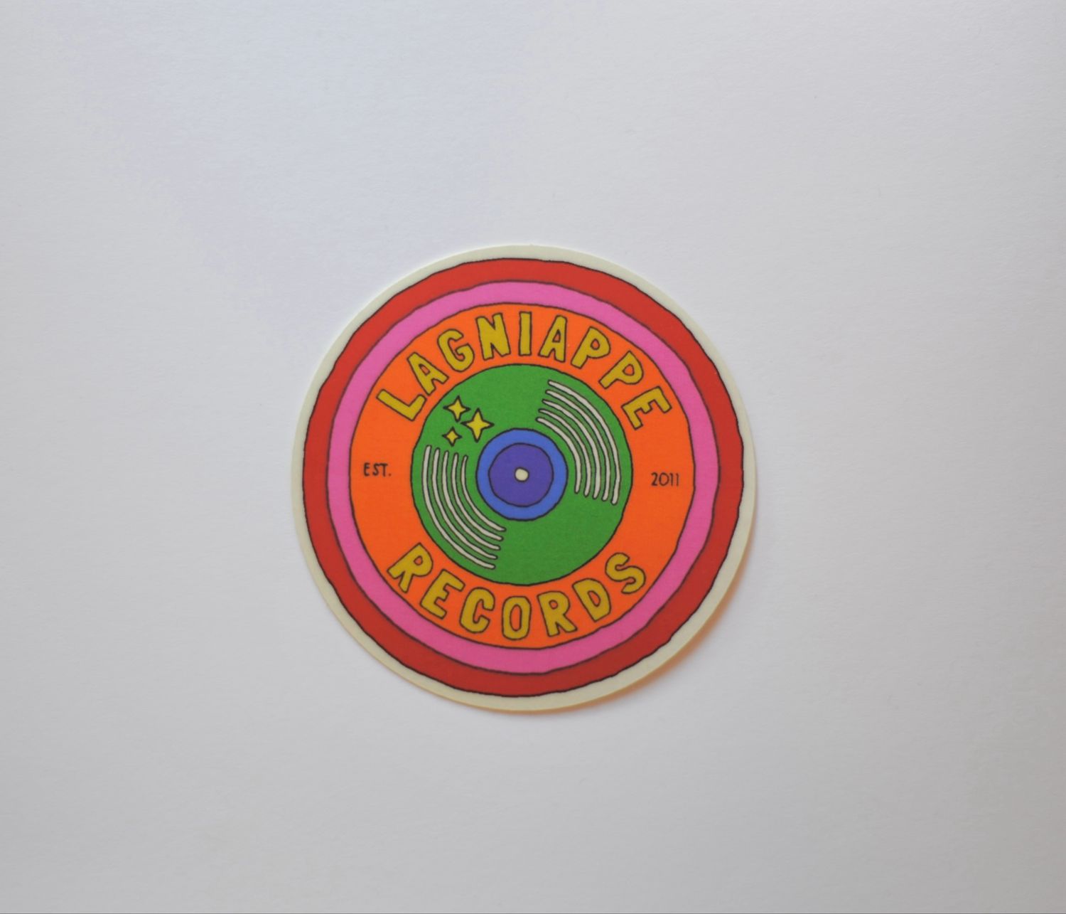 Pride Lagniappe Records Logo *Sticker*