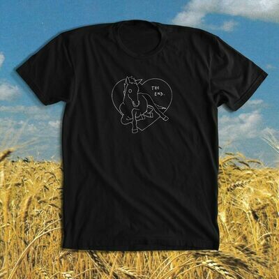 THE END. black shirt