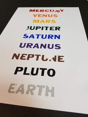 RAINBOWLIKE PLANETS screen print
