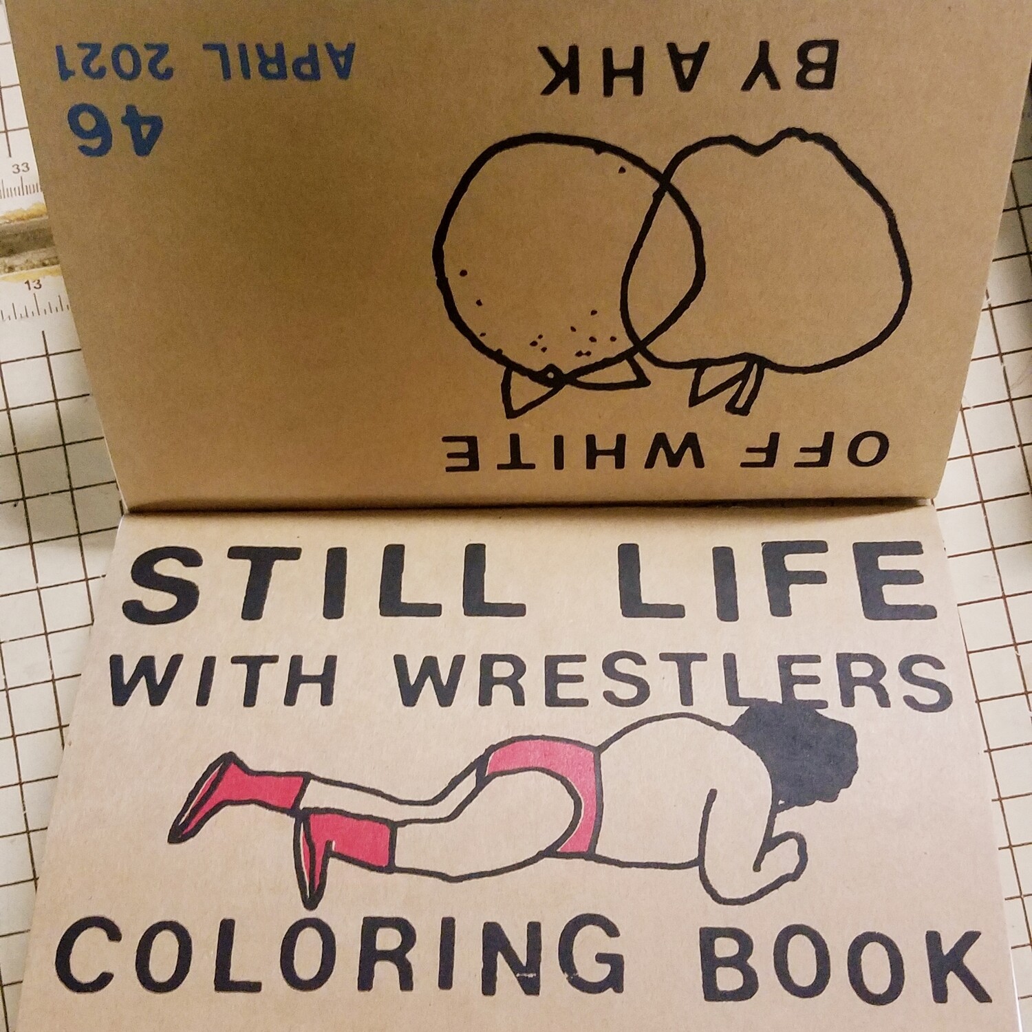 STILL LIFE W/WRESTLERS coloring book