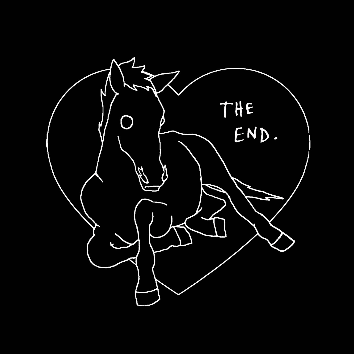 THE END. black shirt