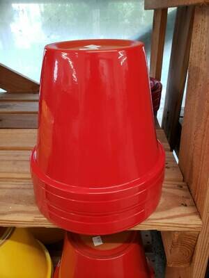 Bright Pots/Saucers-RED