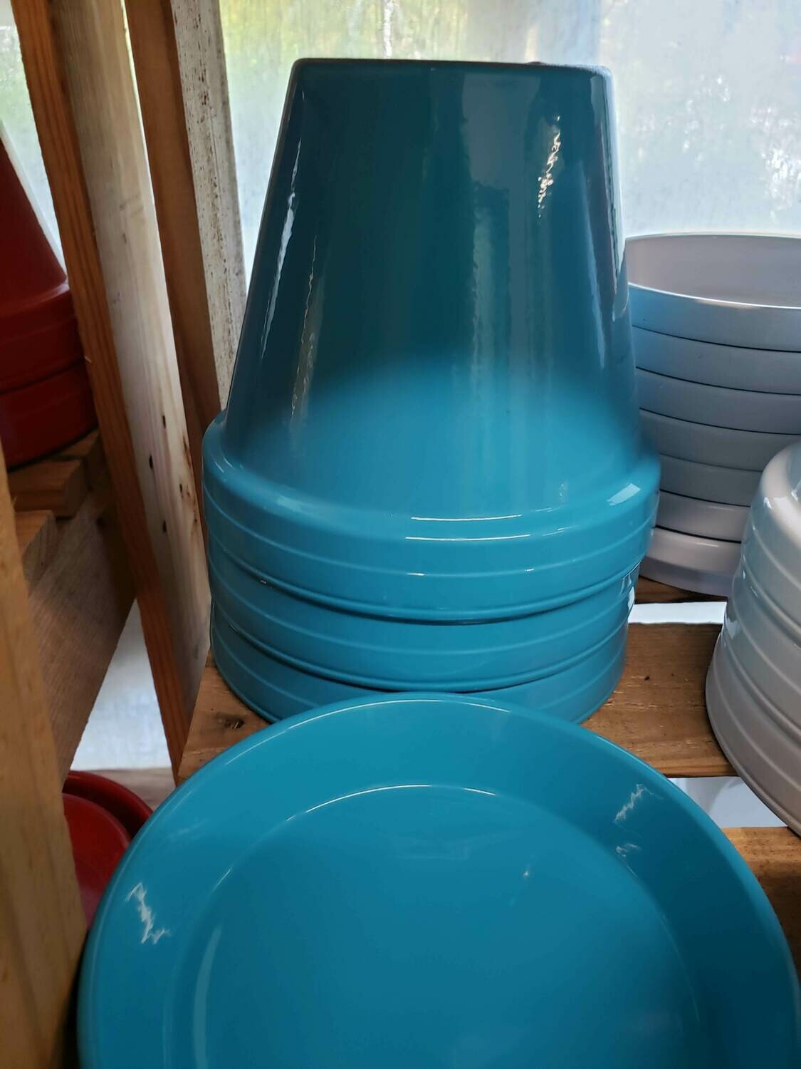 Bright Pots/Saucers-LIGHT BLUE