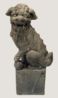 Dog with Left Paw Up Statue