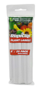 Rapiclip 6" Plant Labels with Pencil 25 pack