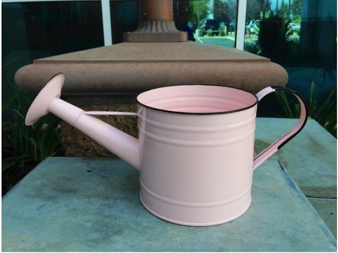 Pink Enamel Watering Can